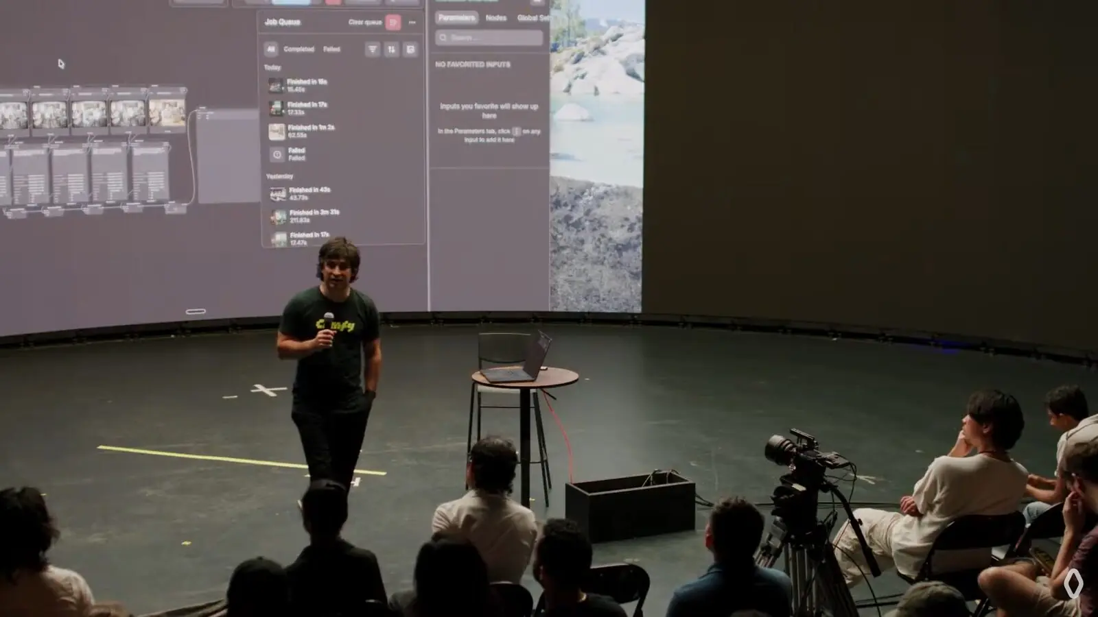 Matt presenting ComfyUI at the NYC Creative AI July Forum