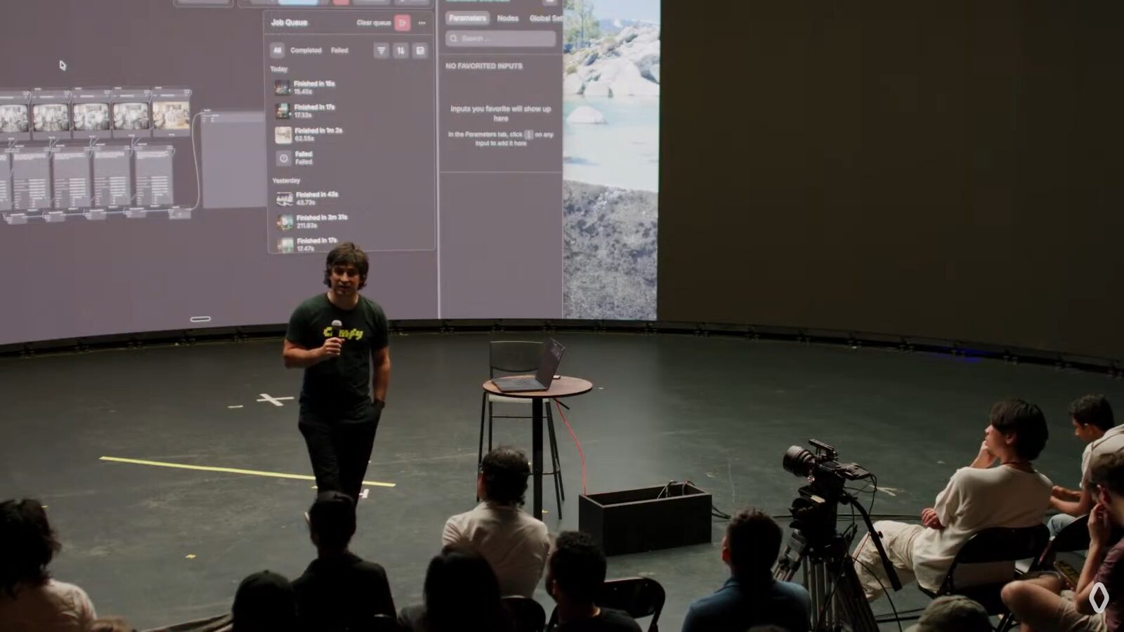 Matt presenting ComfyUI at the NYC Creative AI July Forum