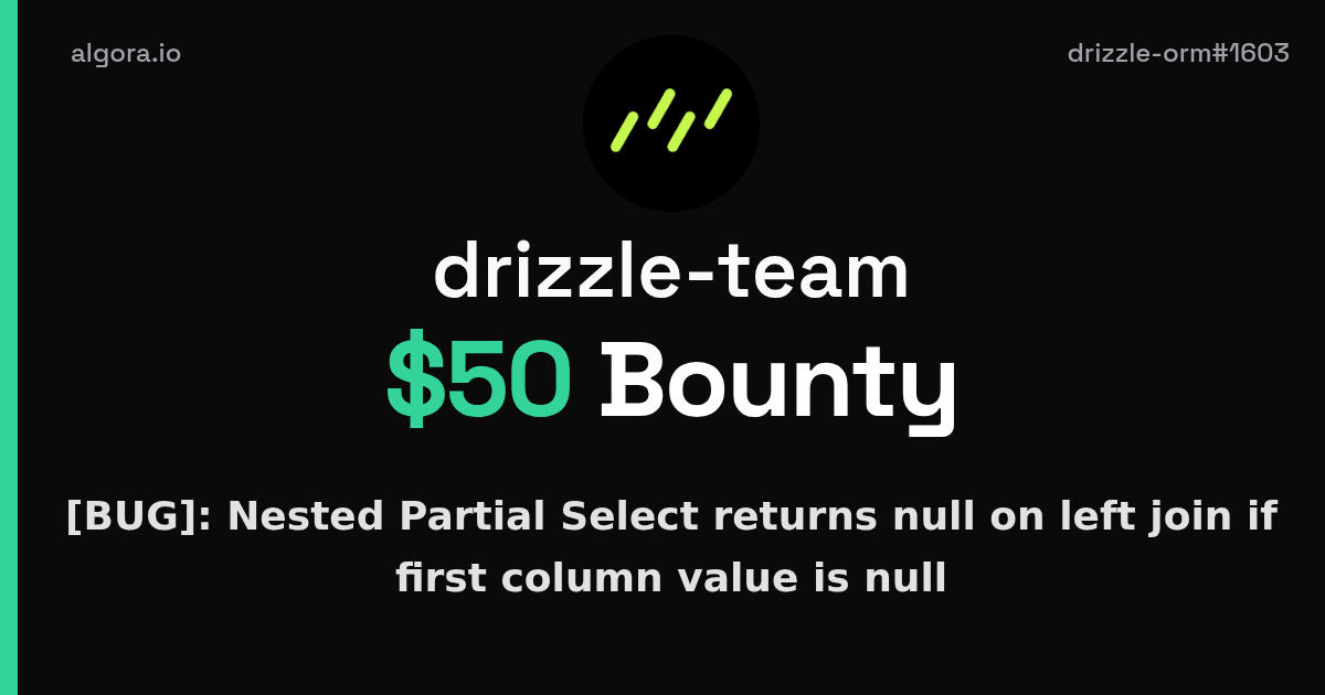 [BUG]: Nested Partial Select returns null on left join if first column value is null