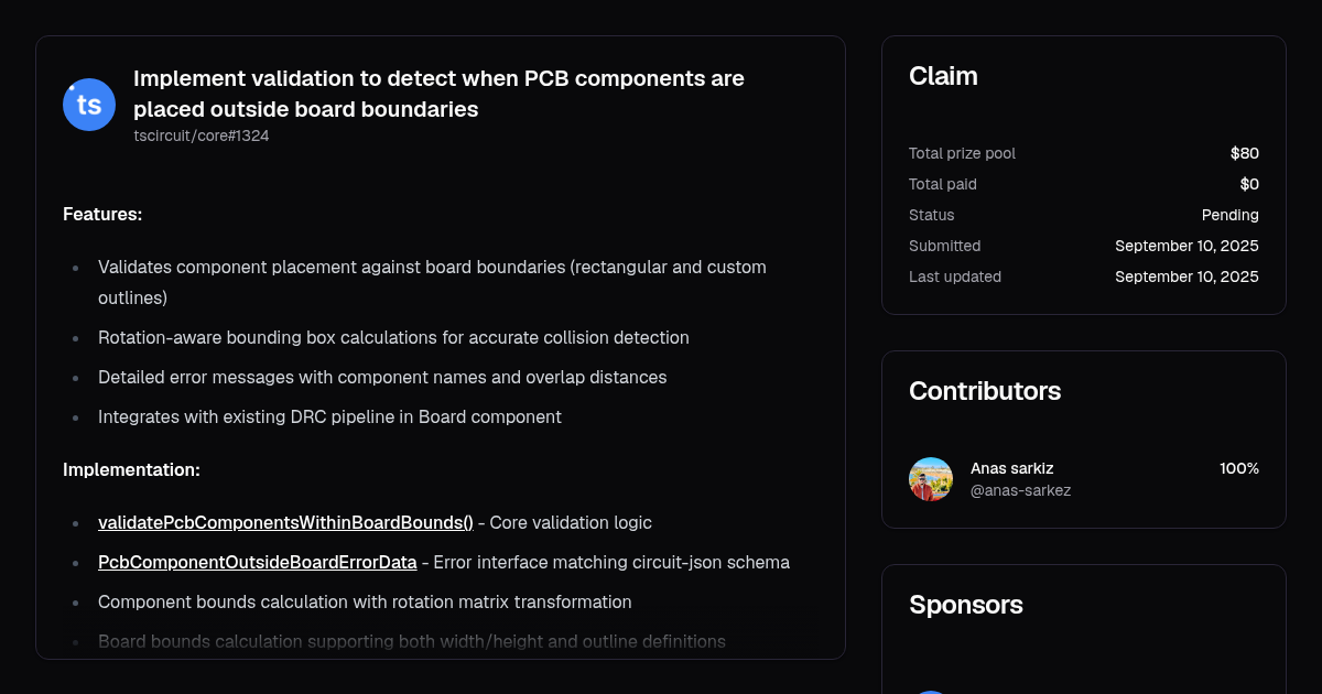 Implement validation to detect when PCB components are placed outside ...