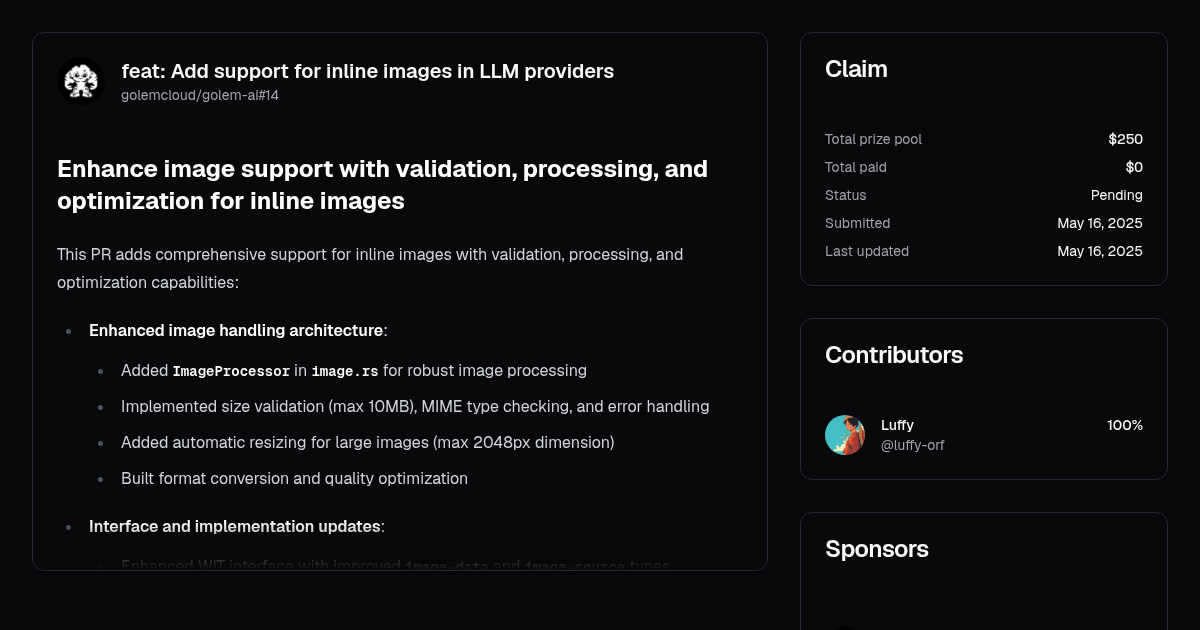 feat: Add support for inline images in LLM providers | Algora
