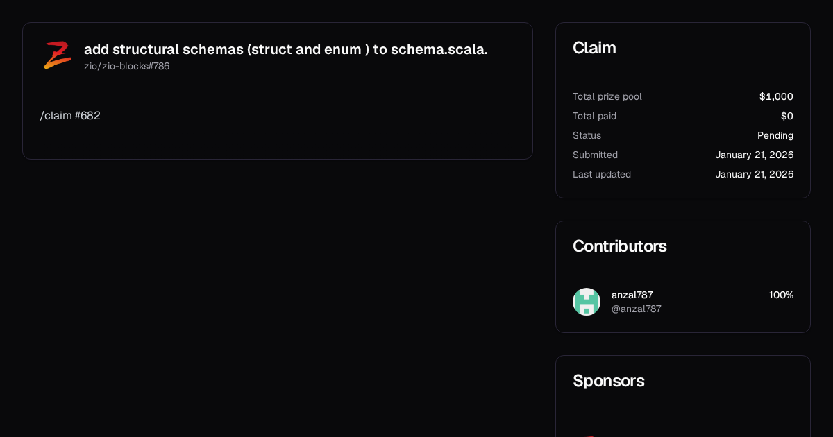 add structural schemas (struct and enum ) to schema.scala. | Algora