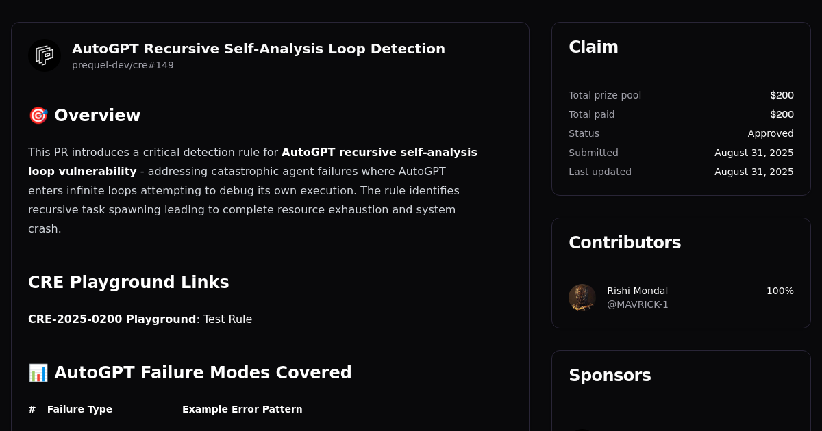 AutoGPT Recursive Self-Analysis Loop Detection | Algora