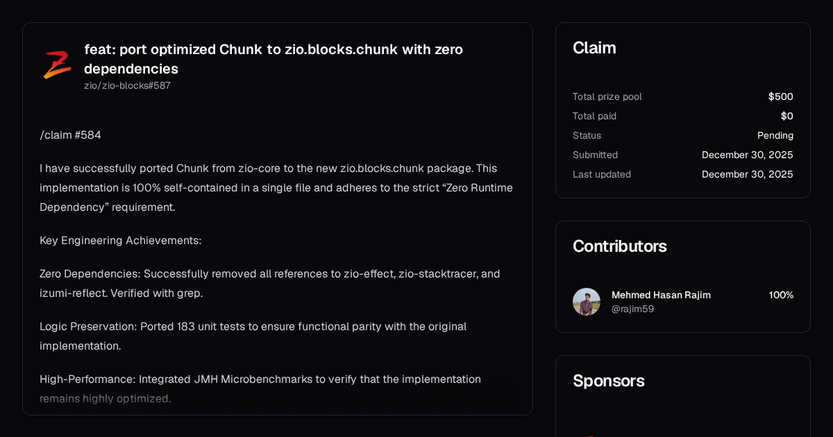 feat: port optimized Chunk to zio.blocks.chunk with zero dependencies ...