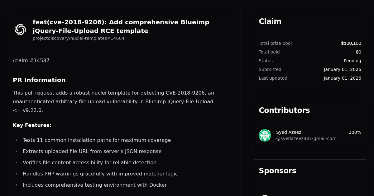 feat(cve-2018-9206): Add comprehensive Blueimp jQuery-File-Upload RCE ...