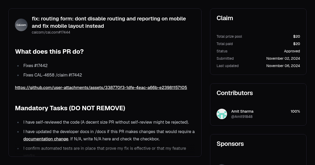 fix: routing form: dont disable routing and reporting on mobile and fix ...