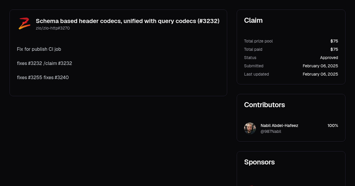 Schema based header codecs, unified with query codecs (#3232) | Algora