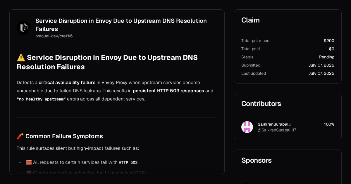 Service Disruption in Envoy Due to Upstream DNS Resolution Failures ...