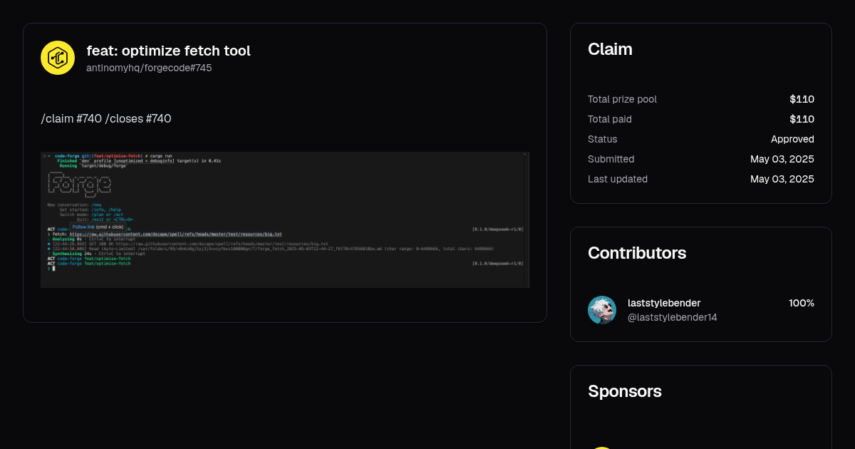 feat: optimize fetch tool | Algora