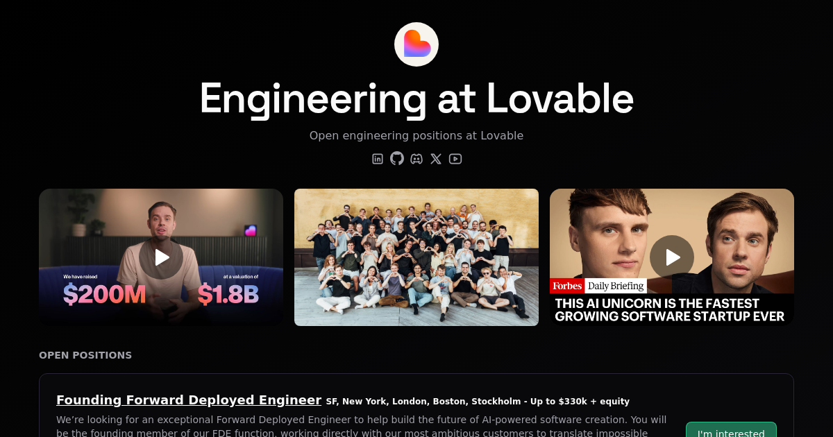 Lovable jobs
